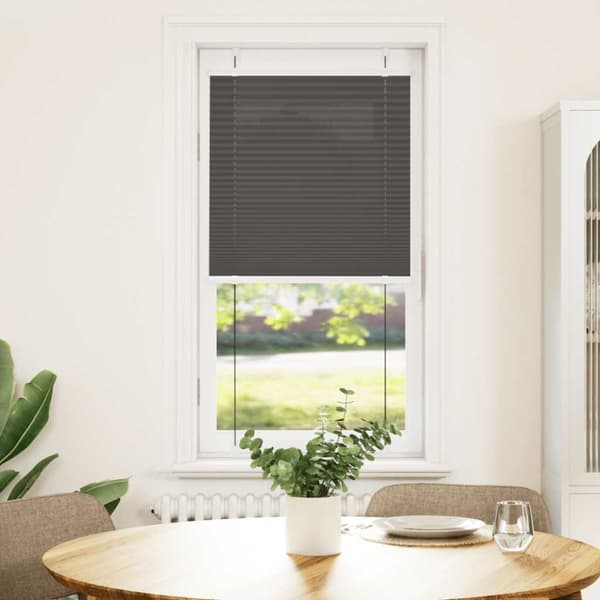 Plisserad persienn svart 65x150cm tyg bredd 64,4cm polyester