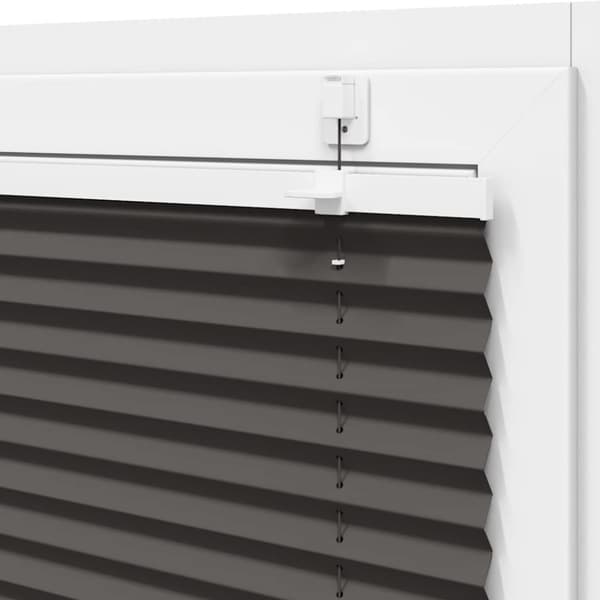 Plisserad persienn svart 75x100 cm tyg bredd 74,4 cm polyester