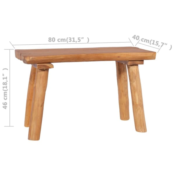 Trädgårdsbänk 80 cm massiv teak