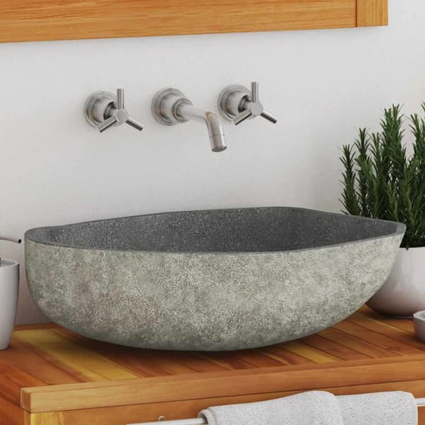 Handfat flodsten oval (45-53)x(34-41) cm