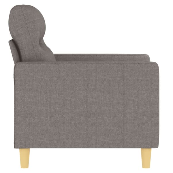 Fåtölj taupe 60 cm tyg