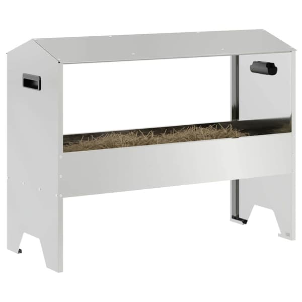 Fodertrog för boskap Silver 79 x 35 x 62 cm Galvaniserat Stål