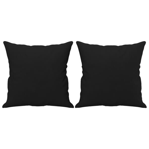 3-sitssoffa med prydnadskuddar svart 180 cm mikrofibertyg