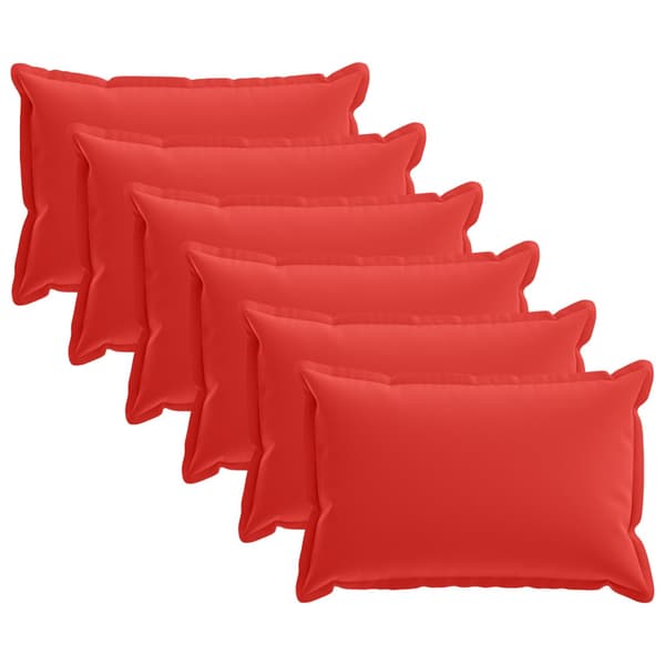 Kudde med kudde HOUTEN 6 st Röd Polyester