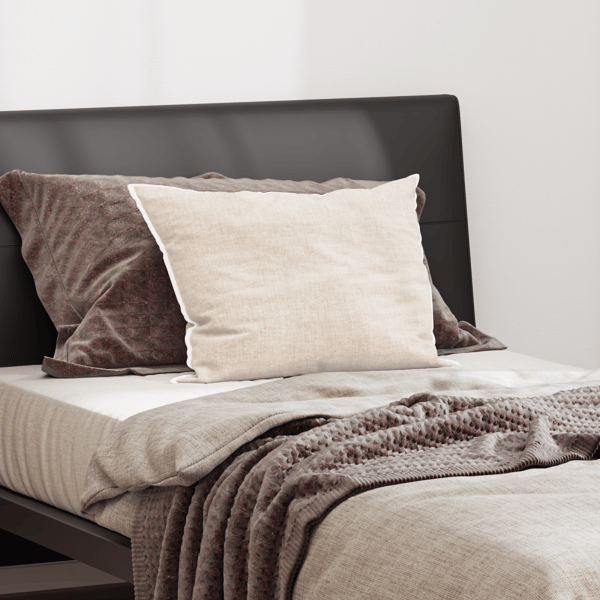 Kudde Vit 40 x 60 cm Bomull och Polyester