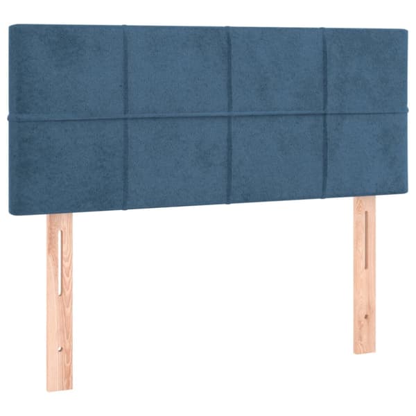 Sänggavel blå 100 x 5 x 78/88 cm sammet