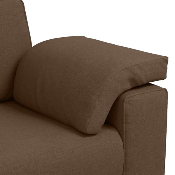 Soffa 2 pcs Brun 219 x 80 x 82 cm tyg