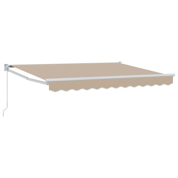 Utdragbar markis Beige 3,5 x 2 m 100% Polyester och Aluminium
