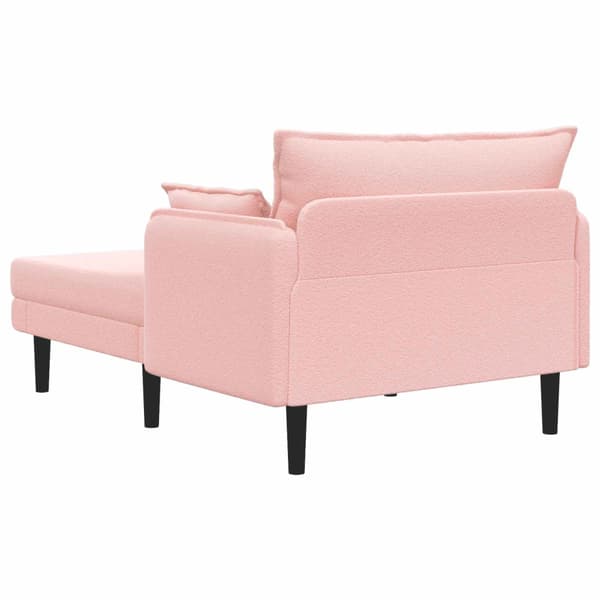Stor schäslong Rosa Bouclé
