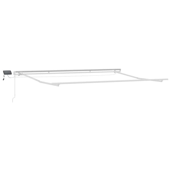 Utfällbar markis Vit 400 × 300 cm Tyger och Stål