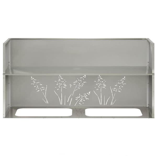Trädgårdsplanterare Silver 100 x 20 x 49 cm Rostfritt stål