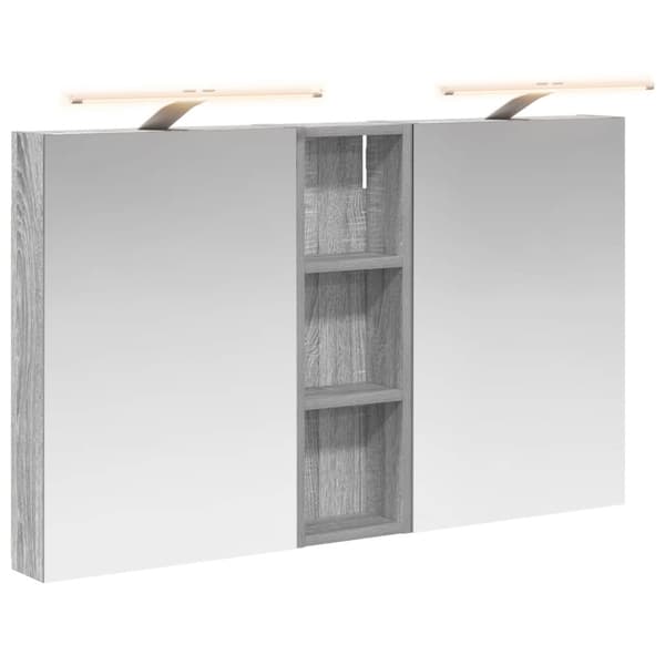 Badrumsskåpsset 3 st 100 x 10,5 x 60,5 cm Konstruerat trä