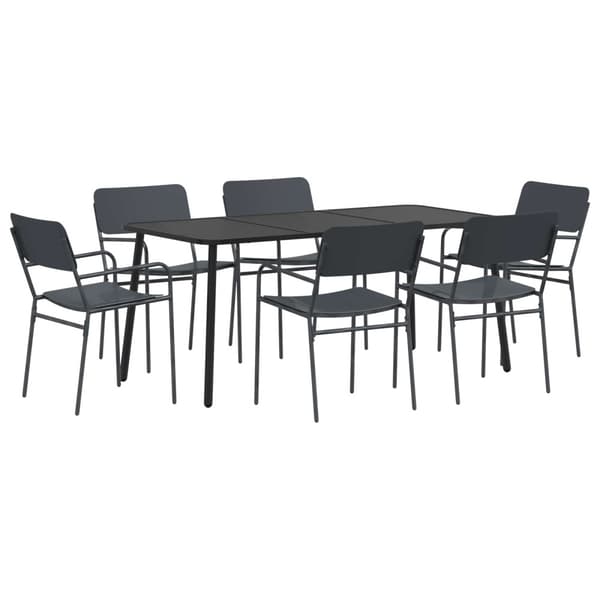 Matgrupp 7 st Antracit Stål