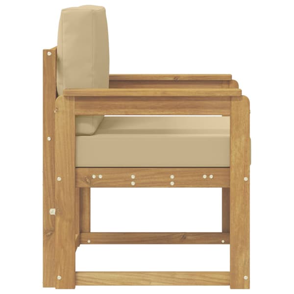 2 Stycke Utomhussoffset Polyester Vit och beige