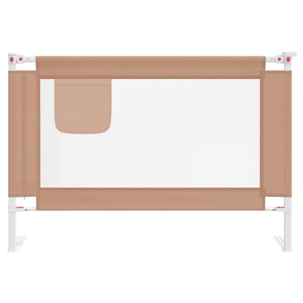 Sängskena för barn taupe 100x25 cm tyg