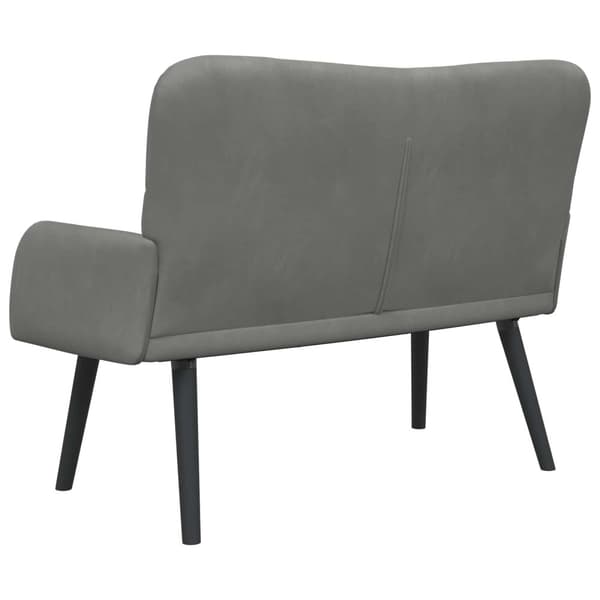Tvåsitssoffa Mörkgrå 115 x 61 x 87 cm Sammet