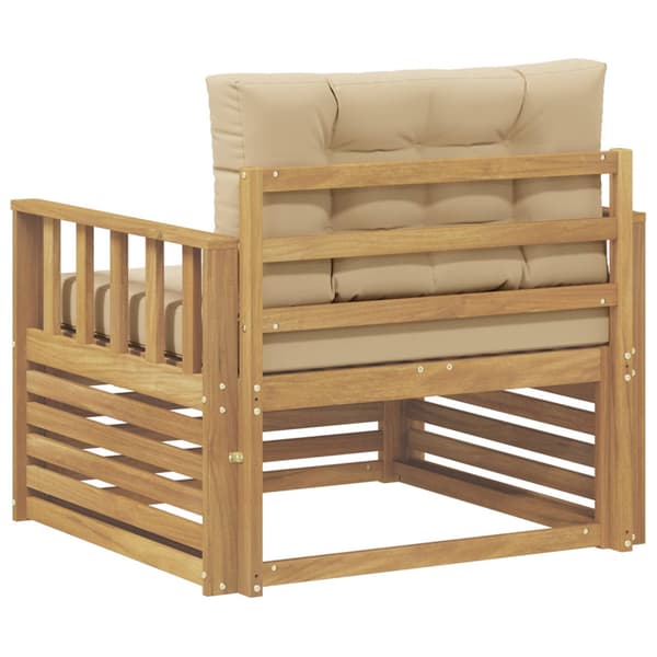 Utomhussoffa Polyester Vit och beige