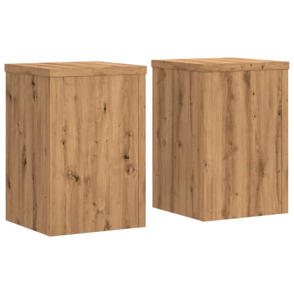 Växtställ 2 st ek 25x25x35 cm konstruerat trä