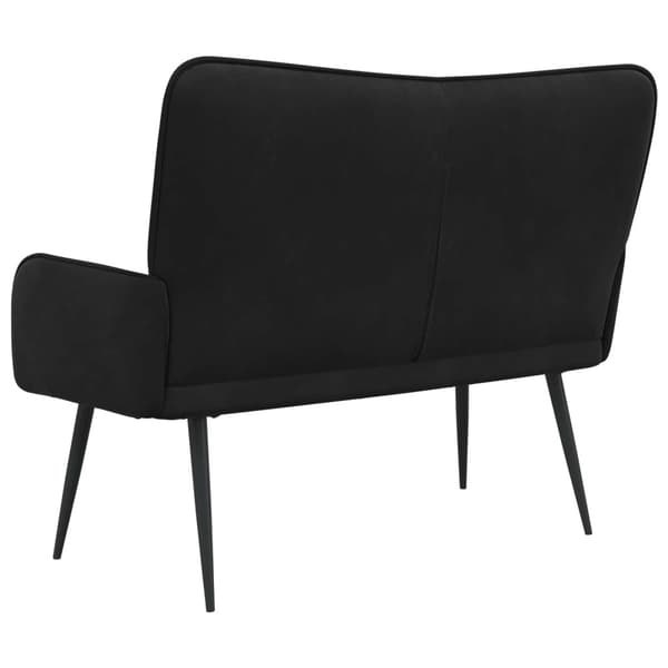 Tvåsitssoffa Svart 115 x 61 x 87 cm Sammet