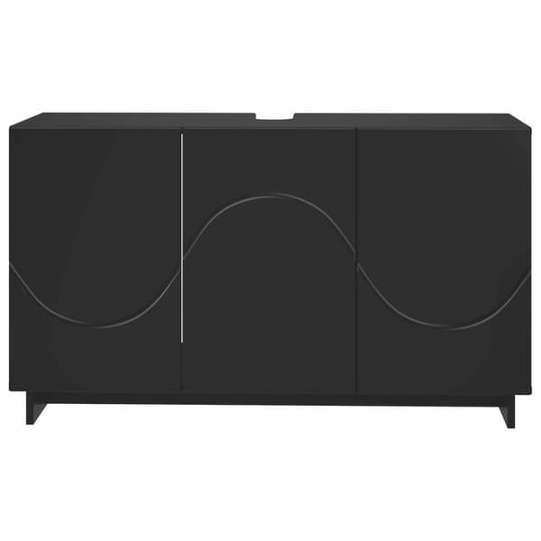Badrumsskåp Svart 101 x 41 x 58 cm Konstruerat trä