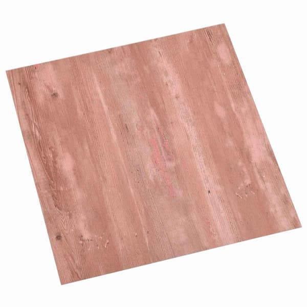 Golvplank 55 pcs Röd 5,11 m² PVC