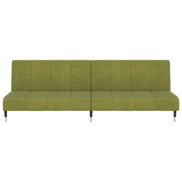 Bäddsoffa 2-sits ljusgrön sammet