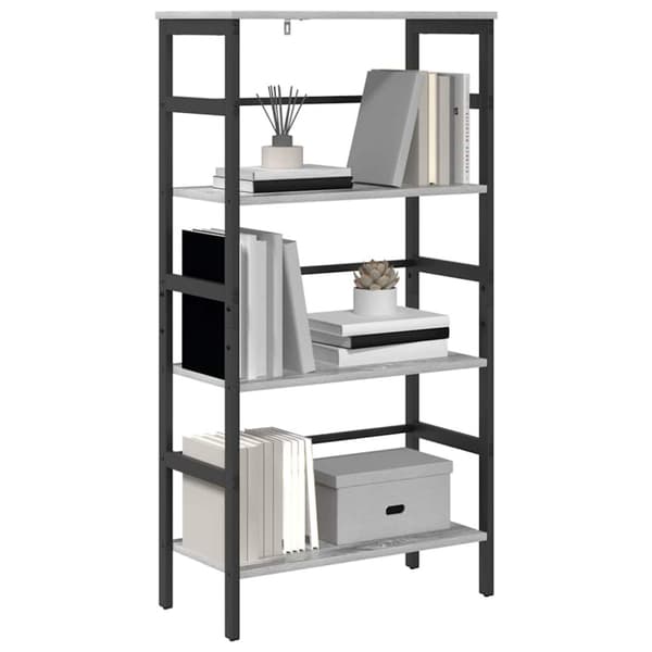 Hyllsystem Grå Sonoma 60 x 29,5 x 115 cm Konstruerat trä