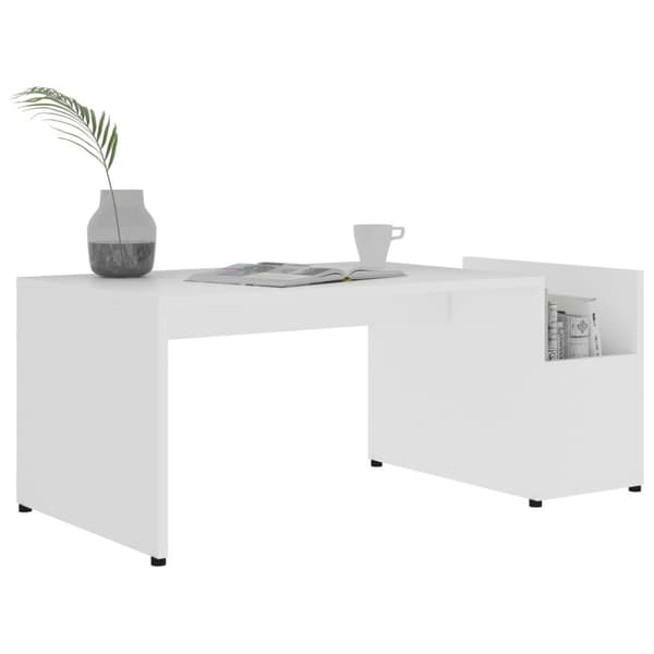 Soffbord vit 90x45x35 cm konstruerat trä