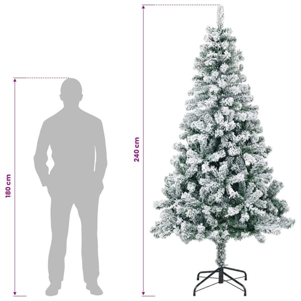 Plast Hingad Julgran 240 cm 300 LED-lampor Varmvit