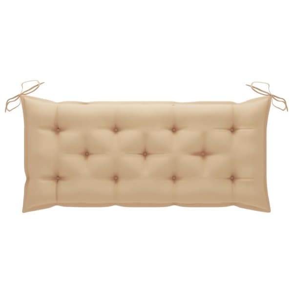 Hopfällbar trädgårdsbänk med dyna 118 cm bambu
