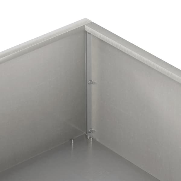 Trädgårdsplanterare Silver 80 x 80 x 20 cm Rostfritt stål
