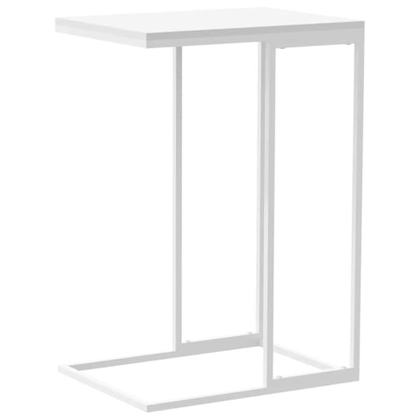 Sidobord vit 40x30x59 cm konstruerat trä