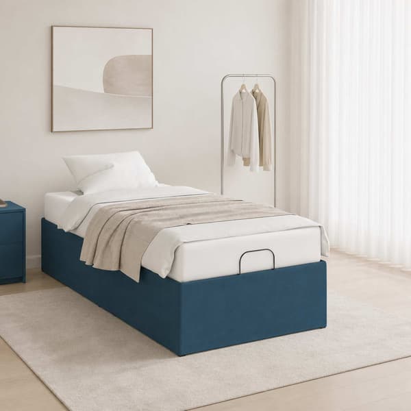 Elektrisk Justerbar Säng Ram Blå 200 x 90 x 33,5 cm Stål