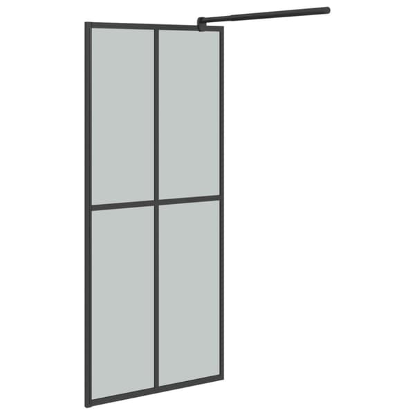 Duschvägg 80x195 cm mörkt härdat glas