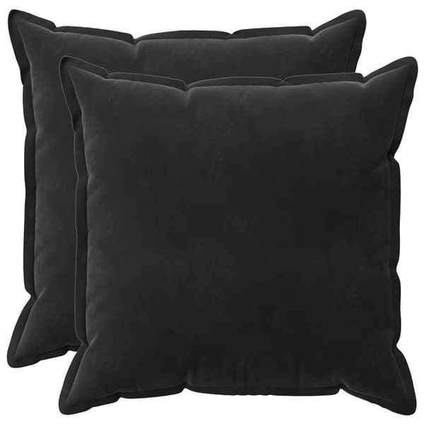 Kuddöverdrag 2 st HOUTEN Svart 65 x 65 cm Sammet