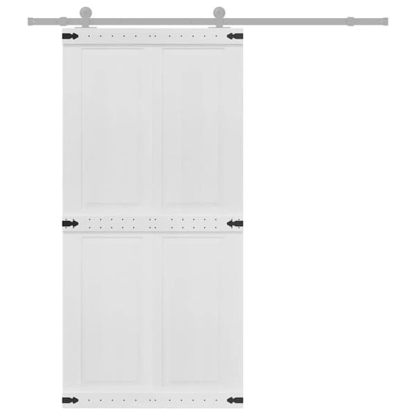 Ladugårdsdörr CORONA 100 x 210 cm Massiv furu Vit