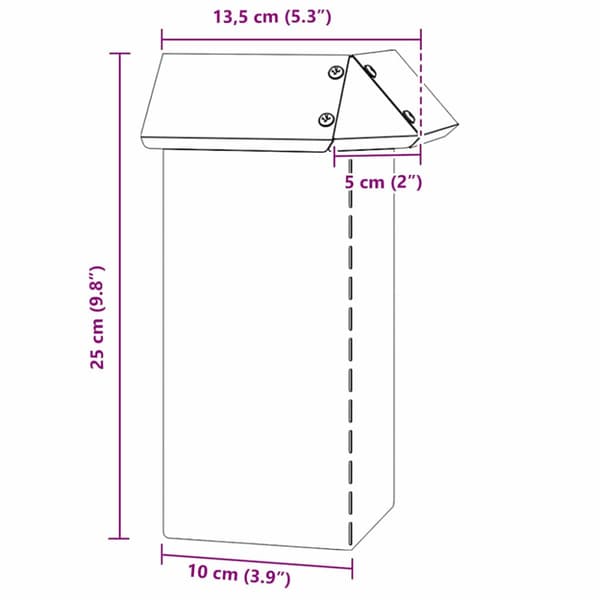 Snigelfence 4 st 13,5 x 13,5 x 25 cm Galvaniserat stål Silver