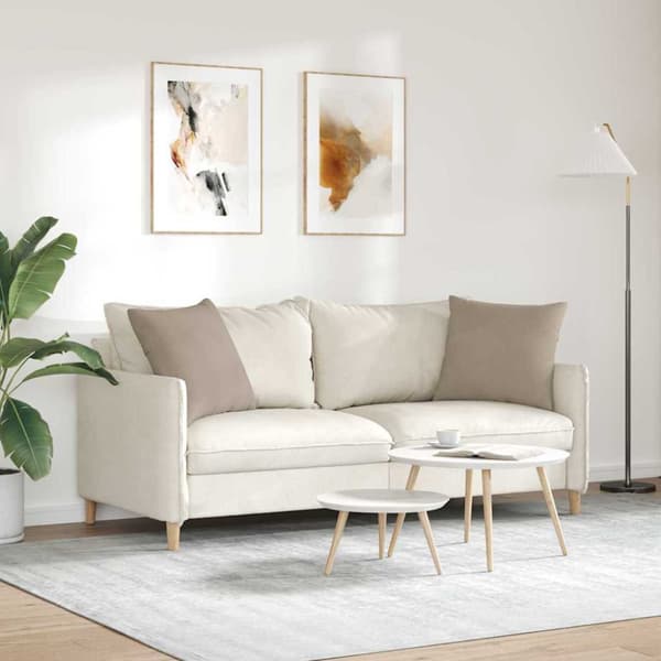 Sofakuddar 2 pcs Taupe 50 x 50 cm tyg