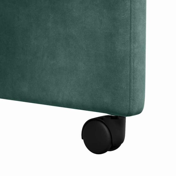 Matstolar med hjul 2 pcs Mörkgrön 58 x 67 x 97 cm Sammet