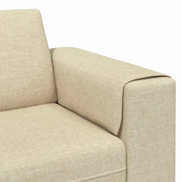 Vardagsrumsoffa Kräm 250 x 77 x 76 cm Polyester