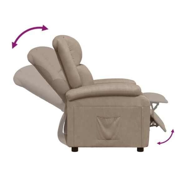 Reclinerfåtölj cappuccino konstläder