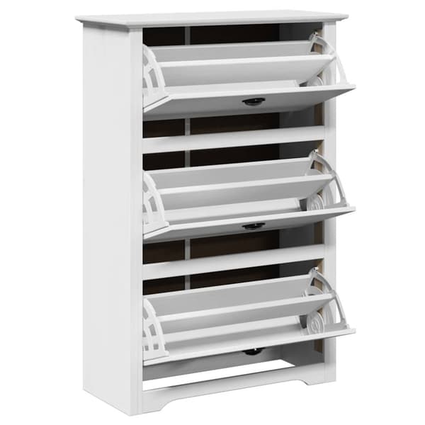 Skohylla BODO vit 80x35x118 cm