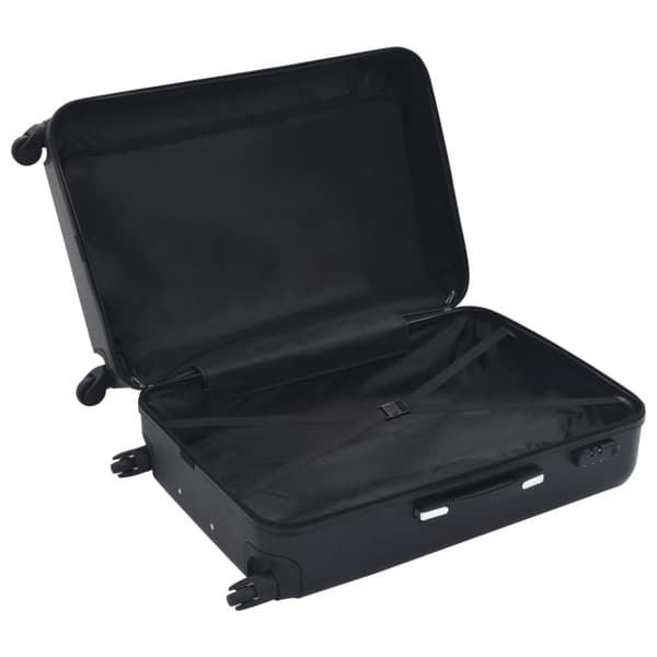 Hårda resväskor 3 st svart ABS