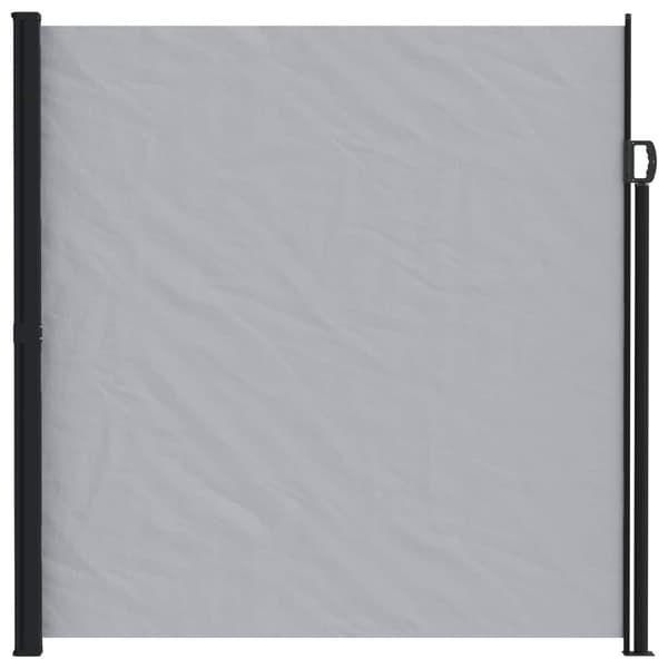 Utfällbar sidomarkis Grå 600 x 200 cm Polyester