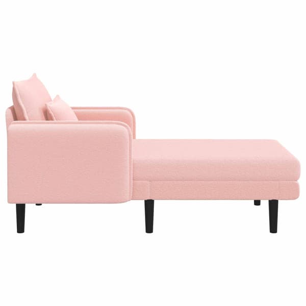 Stor schäslong Rosa Bouclé