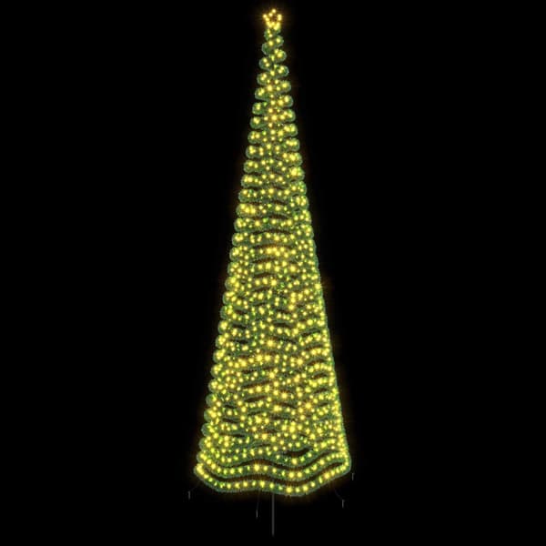 LED-julgran med glitter och markspett EKENAS 500 cm