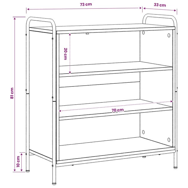 Sideboard Gammalt trä 97 x 33 x 81 cm Konstruerat trä