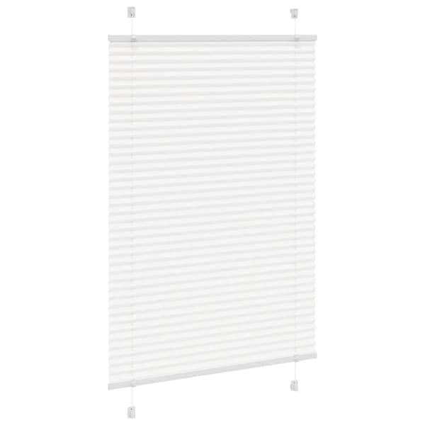 Plisserad persienn vit 85x100 cm tyg bredd 84,4 cm polyester