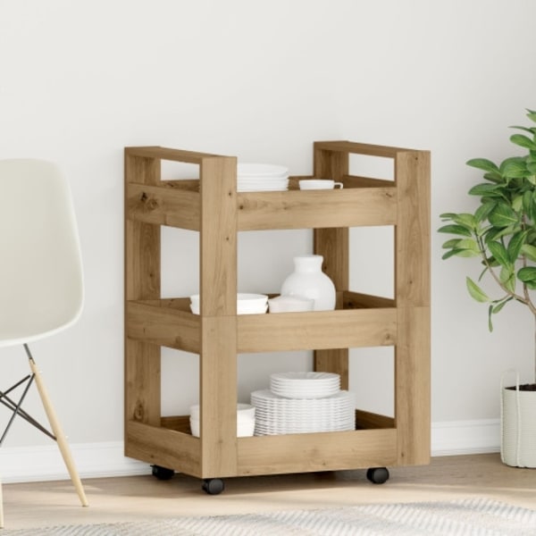 Köksvagn artisan ek 60x45x80 cm konstruerat trä