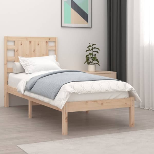 Sängram massivt trä 90x190 cm